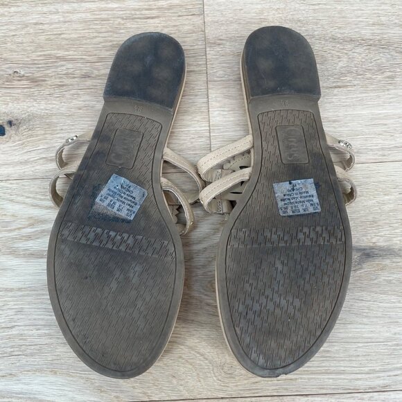 Circus Sam Edelman Womens Canyon Thong Sandal Size 9.5 Almond Patent Neutral - Picture 4 of 8